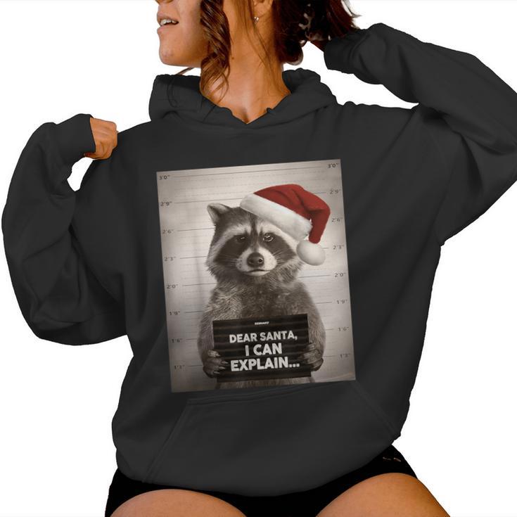 Christmas Outfit Women's Raccoon Kapuzenpullover für Damen