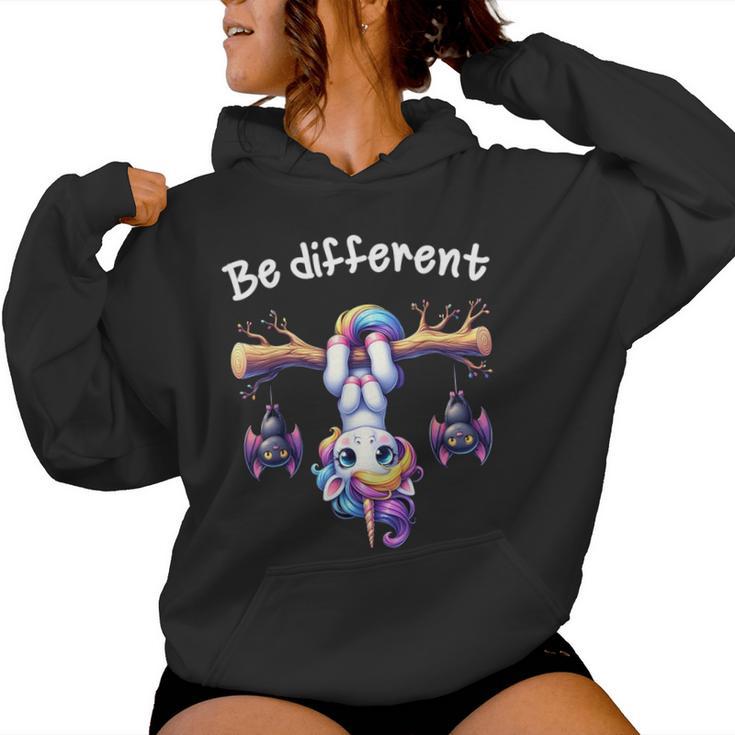 Be Different Unicorn For Children Kapuzenpullover für Damen