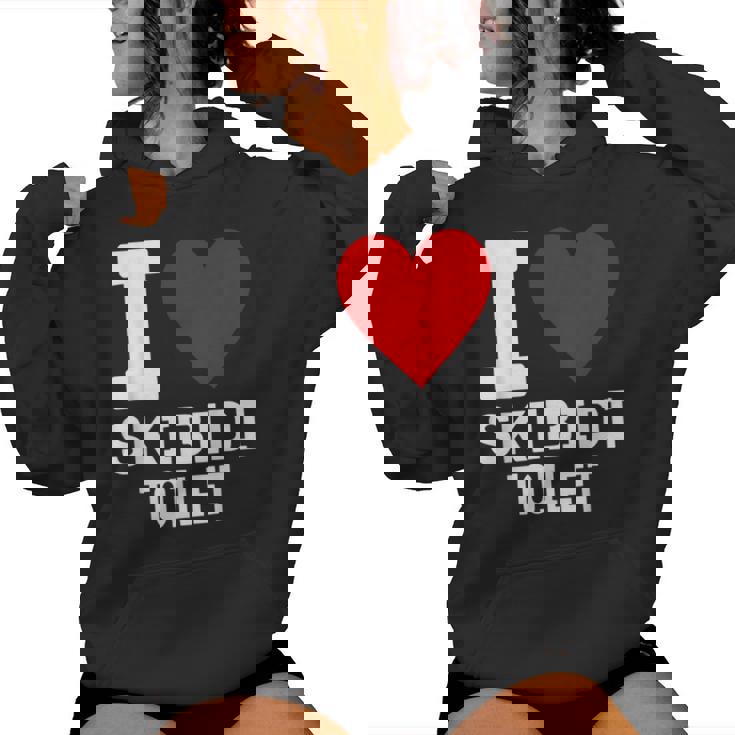 Meme Lover I Heart Skibidi Toilet For And Women Women Hoodie