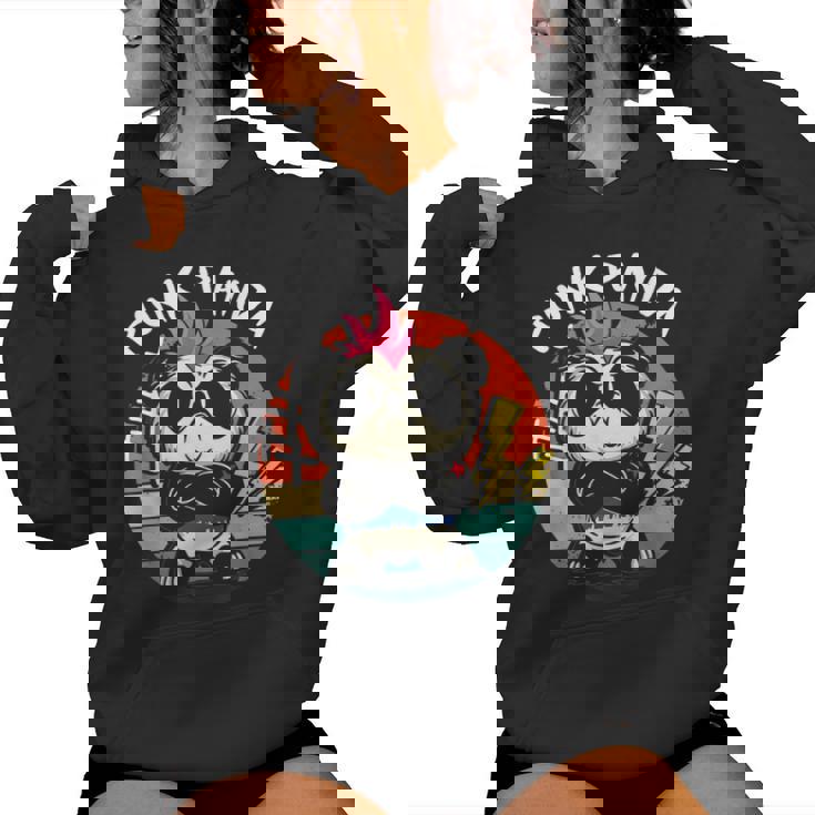 Punk Panda Música Punk Rock Rocker Punker Sudadera con capucha para mujer