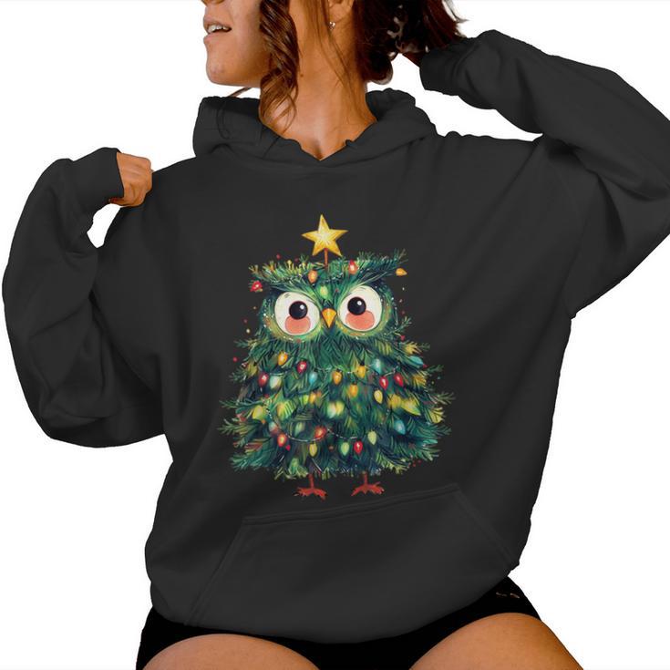 Girls Boys Owl Pyjamas Christmas Lights Kapuzenpullover für Damen