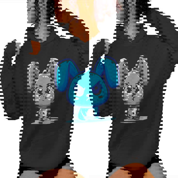 Grumpy Bunny Lindo Conejito Gruñón Sudadera con capucha para mujer