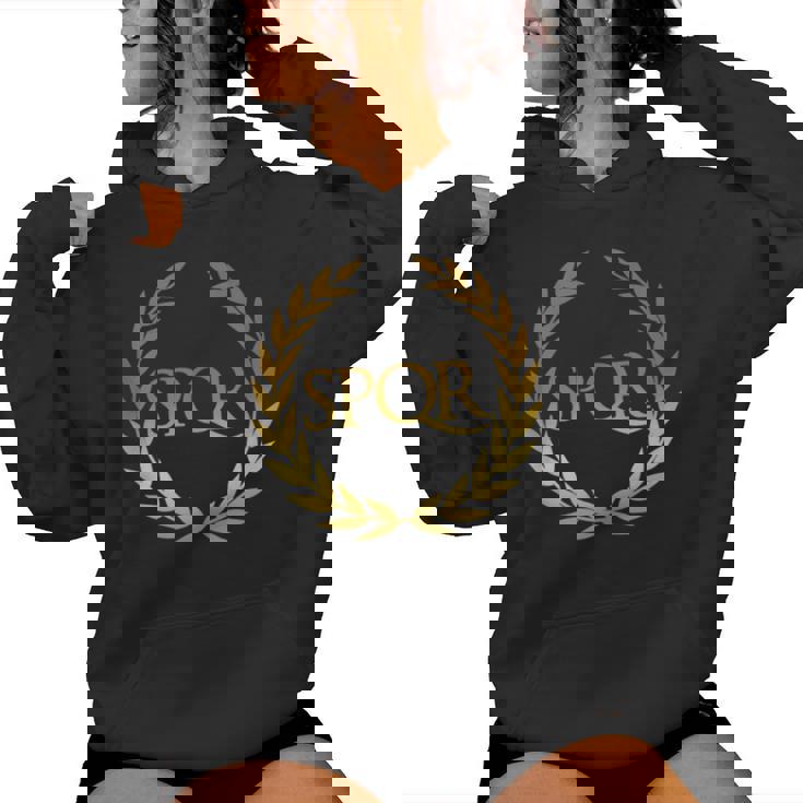 Imperio Romano Spqr Sin Mangas Sudadera con capucha para mujer