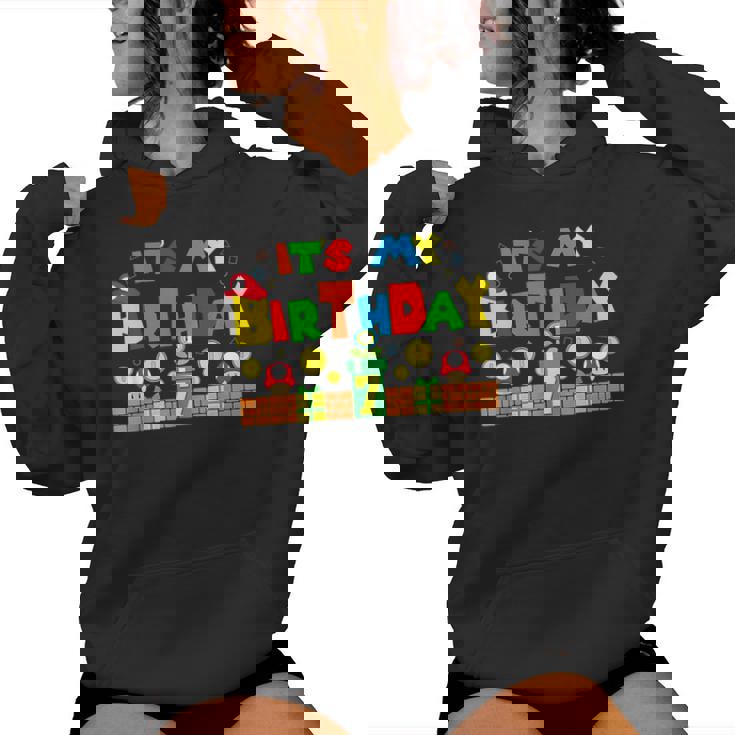 Its My 7Th Birthday Game Gaming Dad And Mom Family Women Hoodie