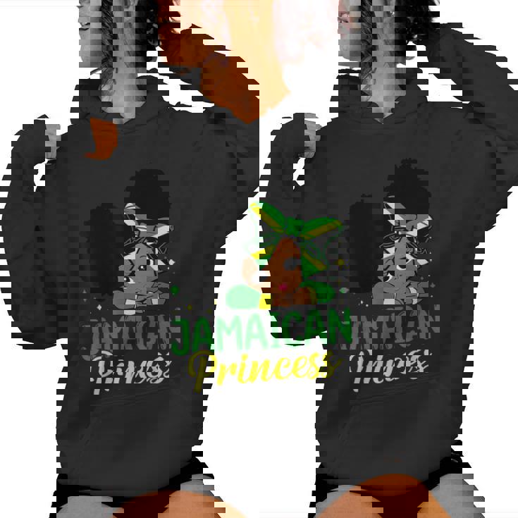 Jamaican Princess Jamaica Girl Melanin Cute Jamaican Flag Women Hoodie