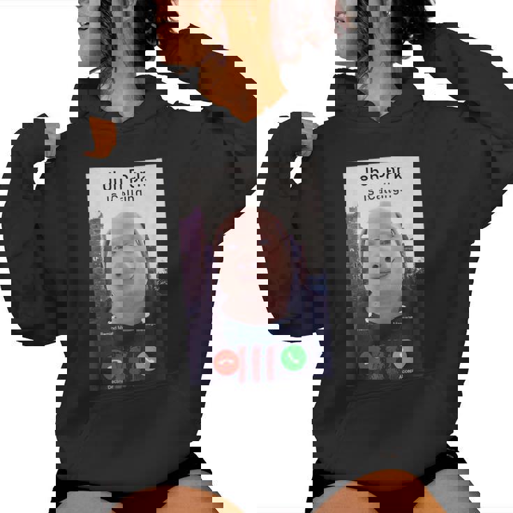 John Pork Is Calling Sarcastic Answer Phone Humor Women Hoodie
