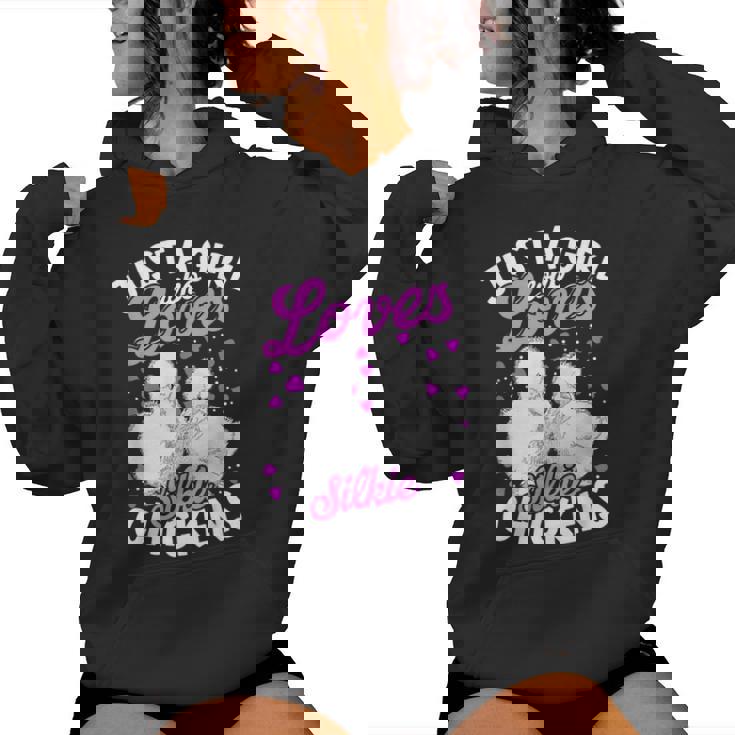 Just A Girl Who Loves Silkie Chickens Kids Silky Chicken Women's Hoodie