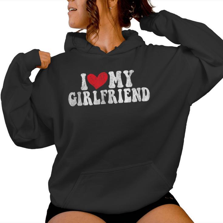I Love My Hot Girlfriend I Heart My Hot Girlfriend Gf Sweat à capuche femme