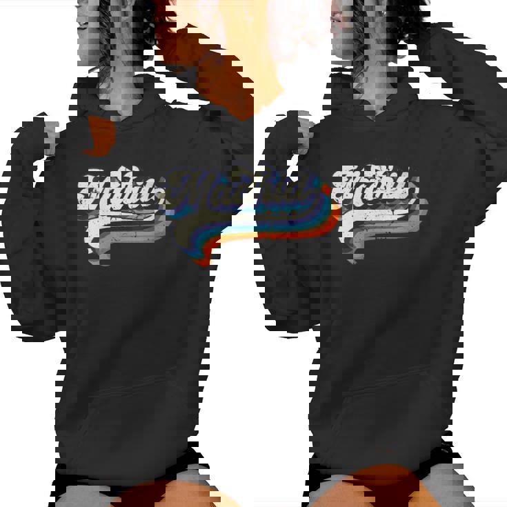 Madrid Ciudade De España Retrointage Souvenir Cuello Sudadera con capucha para mujer