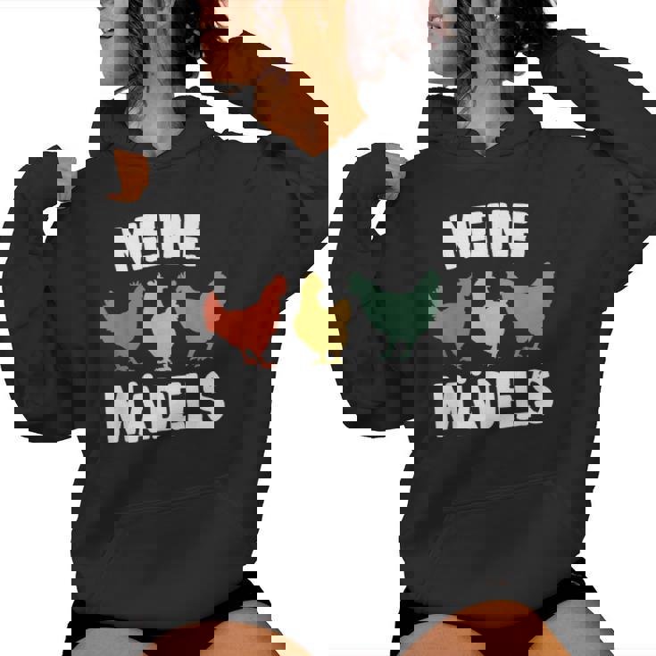 Meine Mädels Chicken Humourintage Kapuzenpullover für Damen