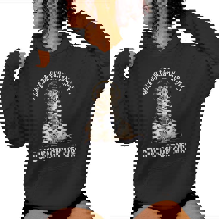 Mike Echo Oscar Whiskey Ham Radio Cat Women Hoodie