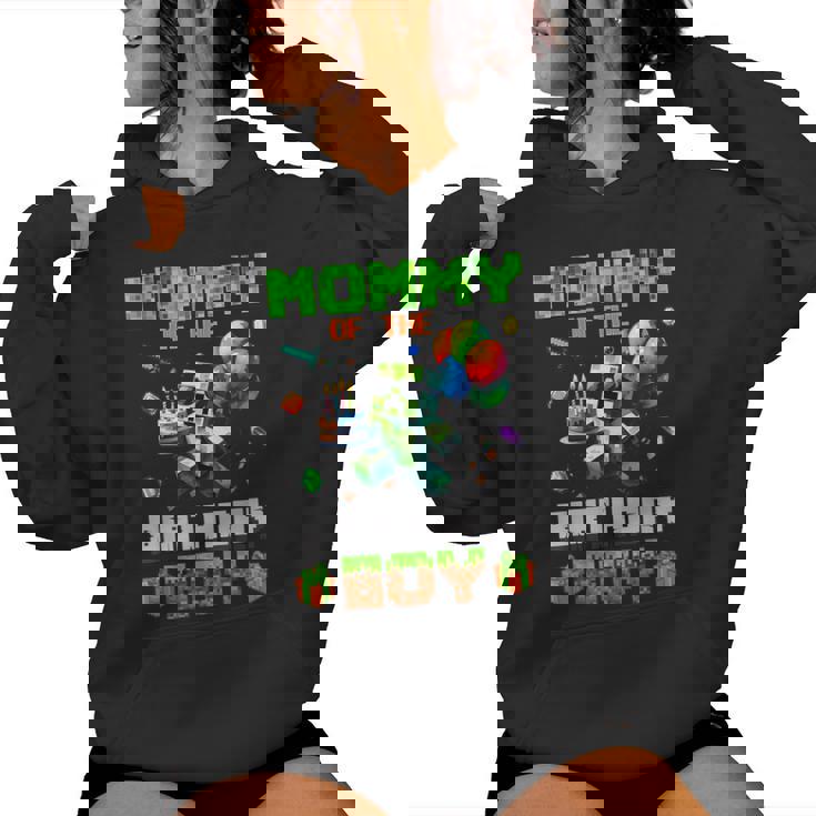 Mom Of The Birthday Boy Party Video Gamer Pixel Number Women Hoodie
