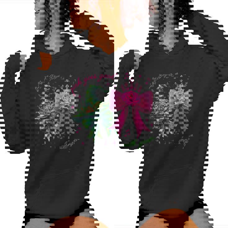 Pink Goes Good With Green Halloween Witch Girl Women Hoodie