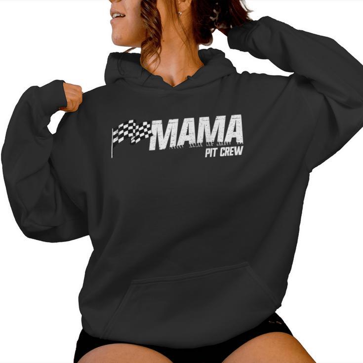 Pit Crew Mama Race Birthday Matching Family Racing Mama Sudadera con capucha para mujer