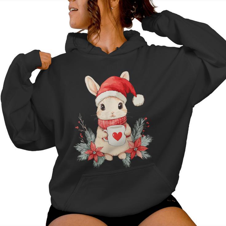 Rabbit Christmas Decoration Children Christmas Rabbit Kapuzenpullover für Damen