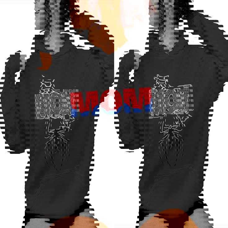 Retro Spider Momd Family Birthday Boy Party Mother's Day Women Hoodie