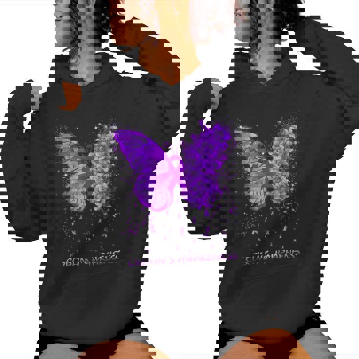 Ruban De Sensibilisation Pour Motif Papillon Sweat à capuche femme