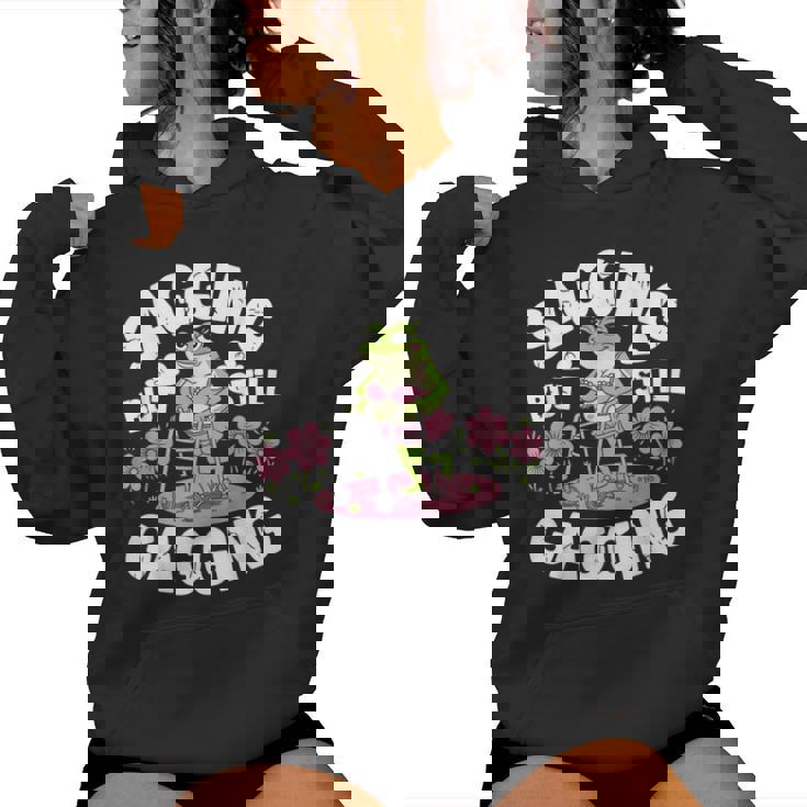 Sagging But Still Gagging Meme Frog Humor Girls Women Hoodie