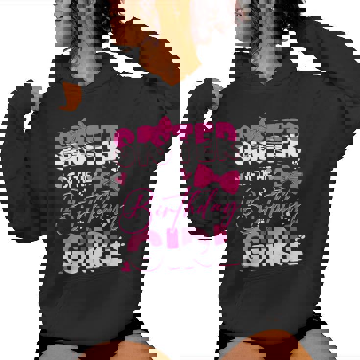 Sister Of The Birthday Girl Cat Kitty Family Matching Women Hoodie