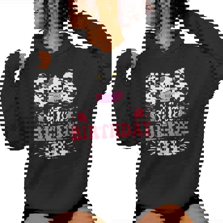 Sister Of The Birthday Girl Cow Family Matching 1St Birthday Women Hoodie