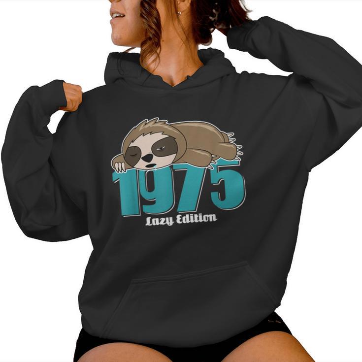 Sloth Birth Year 1975 Birthdayintage 1975 Kapuzenpullover für Damen