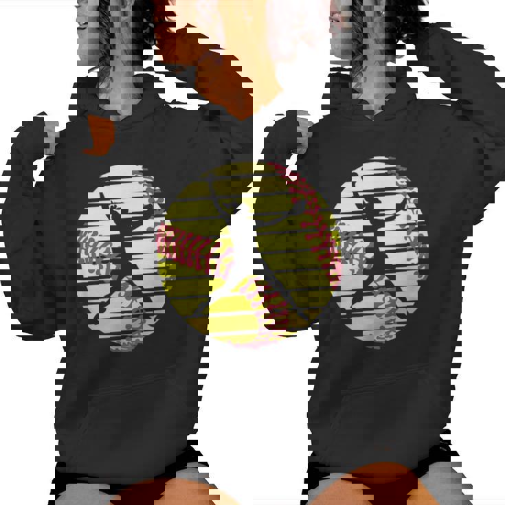 Softball Pitcher Women Girls Fast Pitch Player Graphic Women's Hoodie