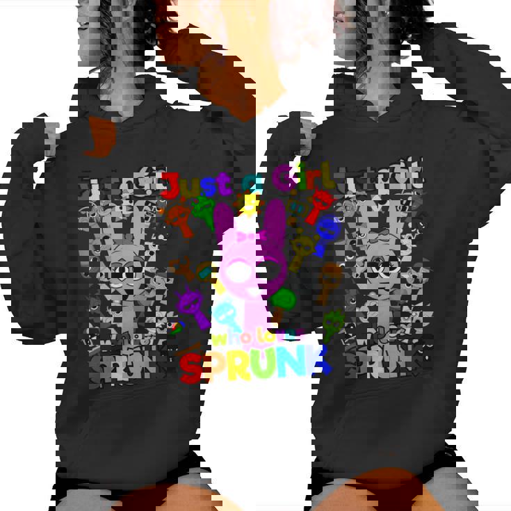 Sprunki Girls Fan Just A Girl Who Loves Sprunki Beats Sudadera con capucha para mujer