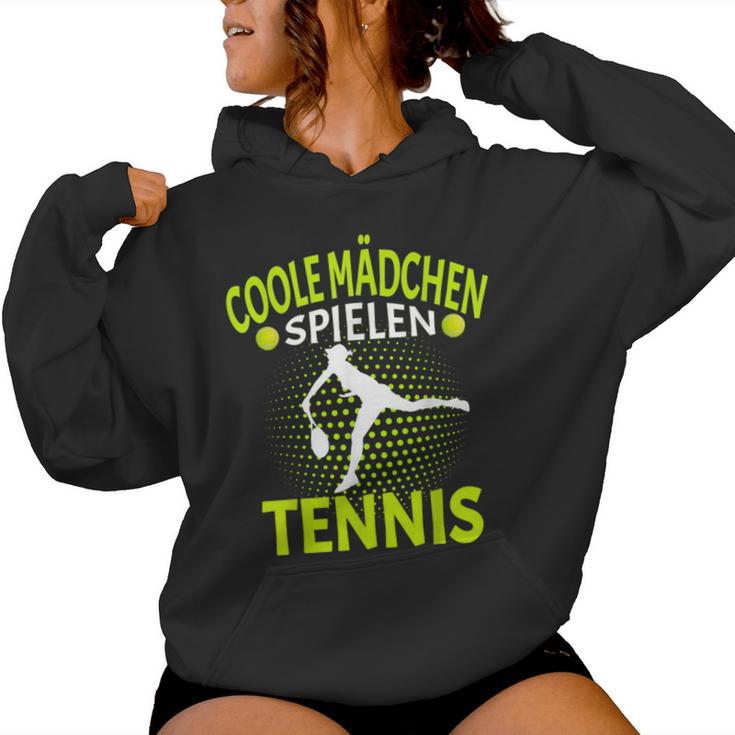 Tennis Player Cool Girls Playing Tennis Kapuzenpullover für Damen