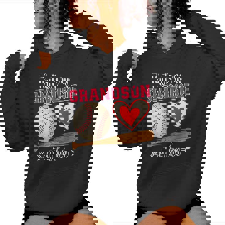 That's My Grandson Out There Baseball Mother's Day Grandma Women Hoodie That's My Grandson Out There Baseball Mother's Day Grandma Women Hoodie