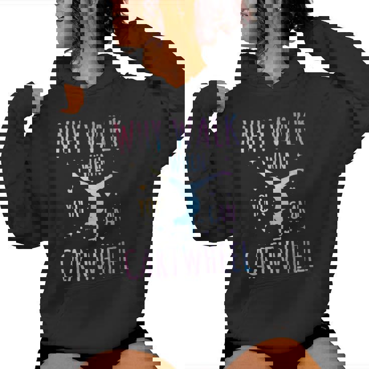 Tie-Dye Cartwheel Quote Gymnastics Cheerleader Gymnast Girl Women Hoodie