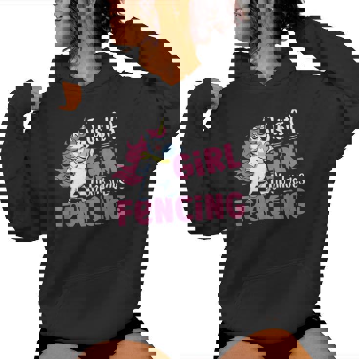 Traje De Esgrima Para Just A Girl Who Loves Fencing Sudadera con capucha para mujer