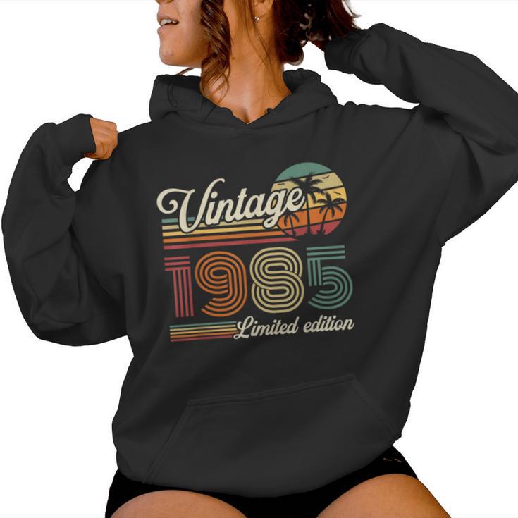 Sweat à Capuche 40 Ans Anniversaire - Design Vintage "Né En 1985", Cadeau Drôle Pour Homme Ou Femme