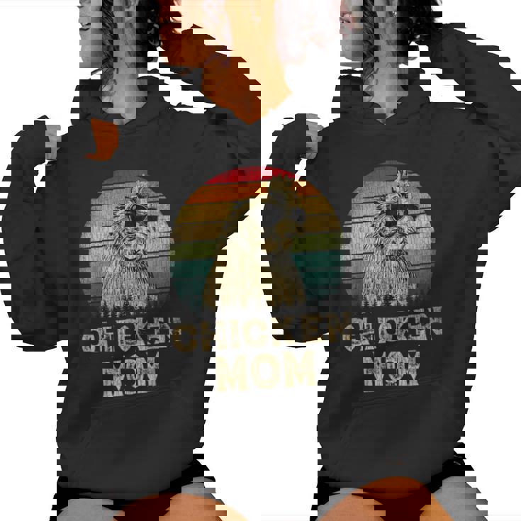 Vintage Chicken Mom Chicken Lovers Mommy Mother's Day Women Hoodie