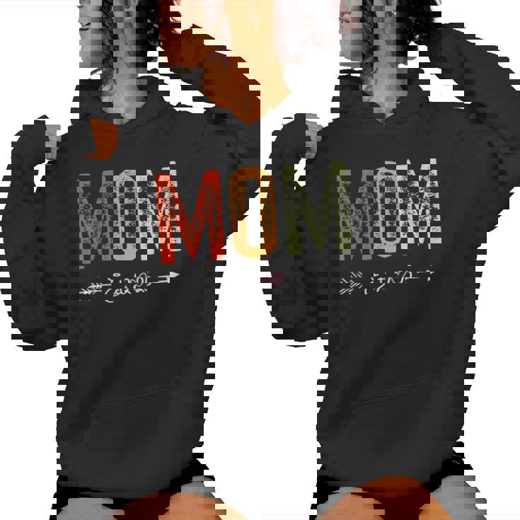 Vintage Mom Est 2025 Promoted To Mommy Mother's Day 2025 Sudadera con capucha para mujer