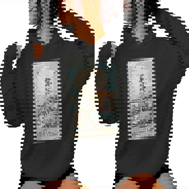 The Volleyball Mom Skeleton Tarot Card Game Day Mother's Day Women Hoodie
