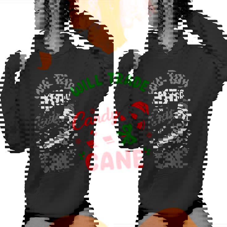 Will Trade Mom For Candy Cane Boys Girls Christmas Premium Women's Hoodie