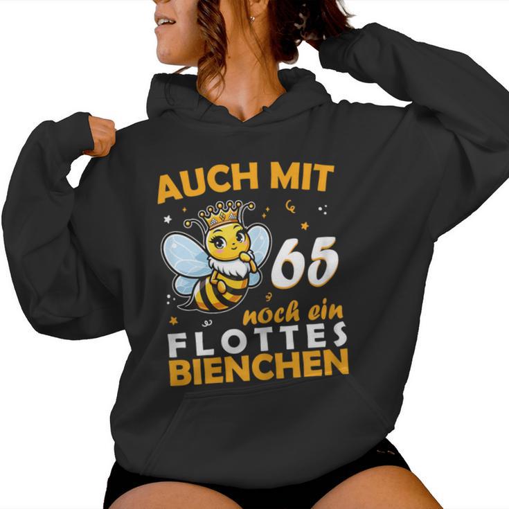 Women's 65Th Birthday With 65 Years Still A Bee Motif Kapuzenpullover für Damen