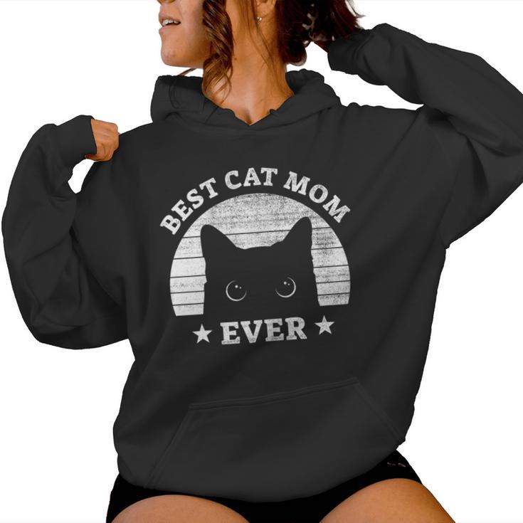 Women's Best Cat Mum And Cat Mummy Ever Retro Kapuzenpullover für Damen