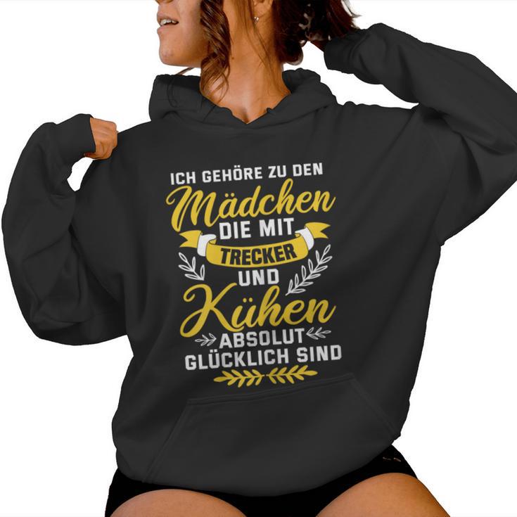 Women's Farmer Farmer Saying Tractor And Cows Girls Kapuzenpullover für Damen