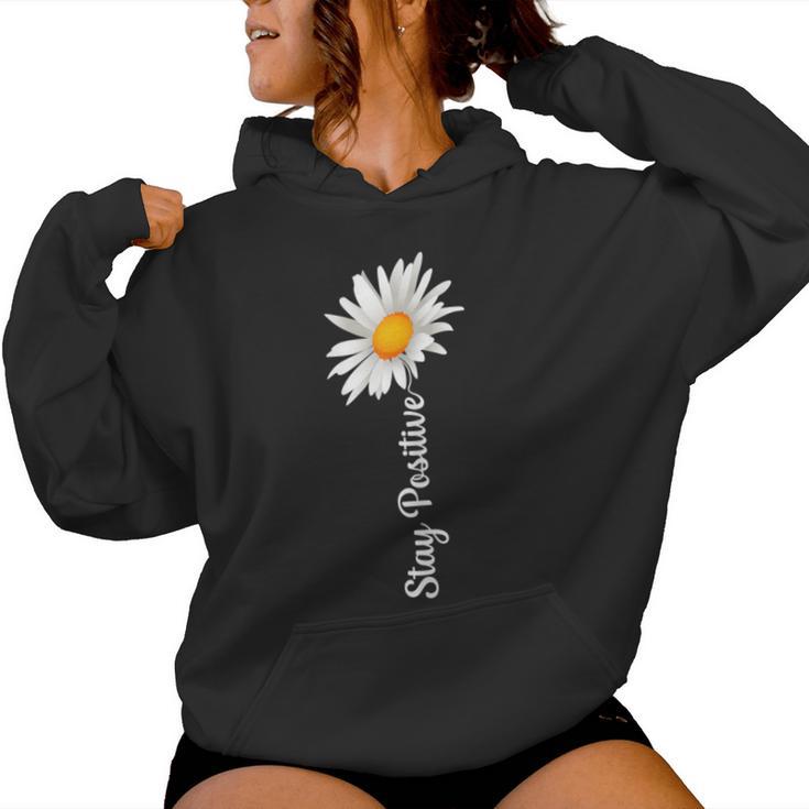 Women's Stay Positive Flowers Spring Summer Women's Kapuzenpullover für Damen