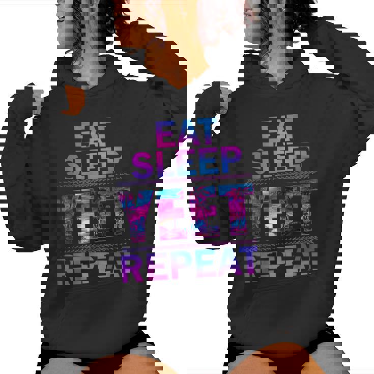 Yeet Eat Sleep Yeet Repeat Saying Kid Women Hoodie