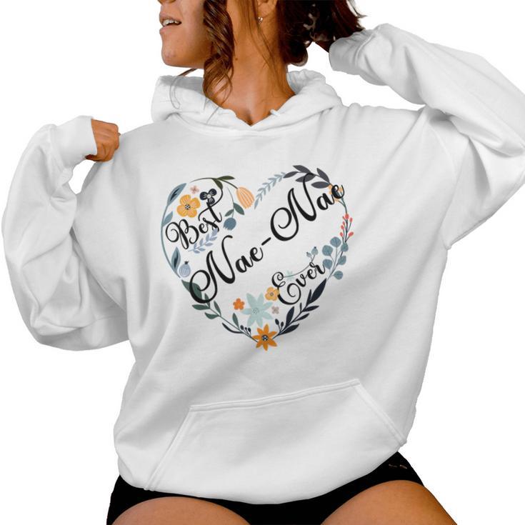 Best Nae-Nae Ever Heart Flower Blessed Grandma Mother's Day Women Hoodie