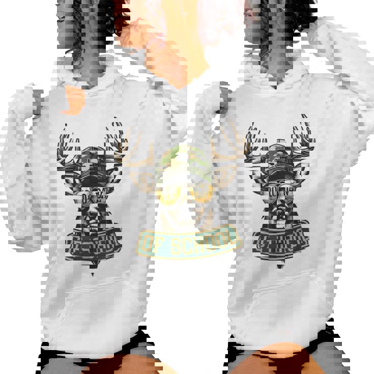 Bucked' 100 Days Of School Deer Student Boys Girls 100Th Day Women Hoodie