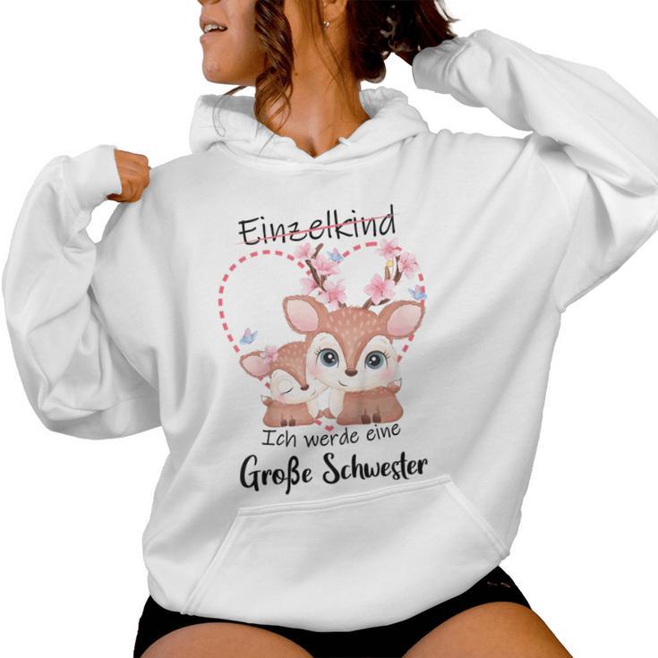 Children's Ich Werde Große Schwester Ich Pink Kapuzenpullover für Damen