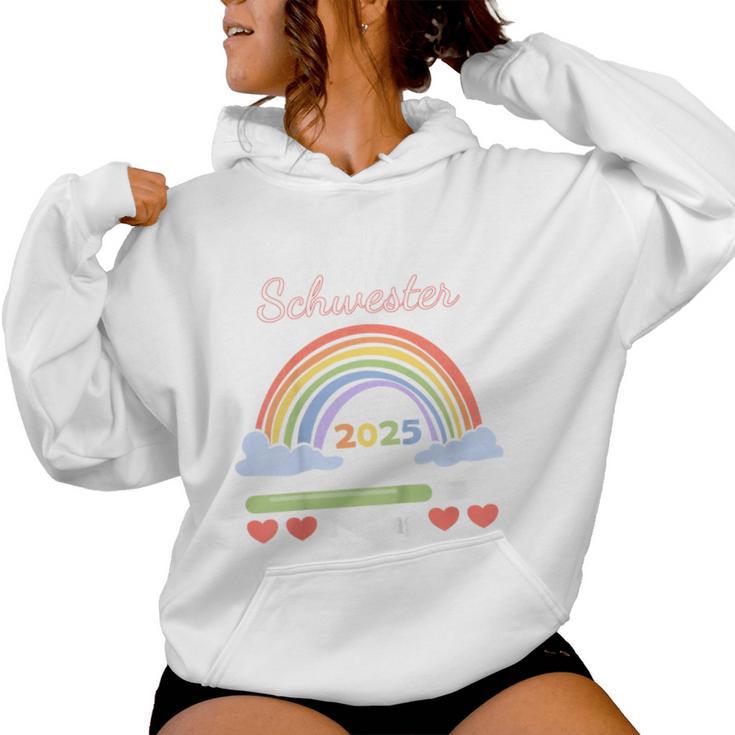 Children's Rainbow Ich Werde Große Schwester 2025 Kapuzenpullover für Damen