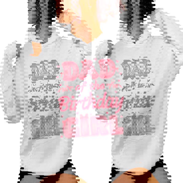 Dad And Mom Of The Birthday Girl Coquette Bow Family Party Women Hoodie