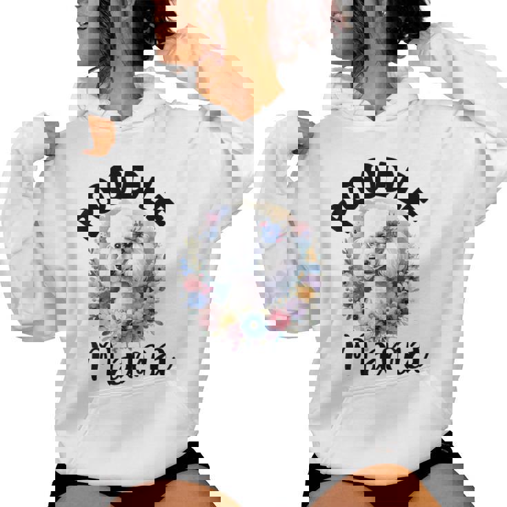 Floral Poodle Mom Dog Lovers Cute Mama Puppy Mother's Day Women Hoodie
