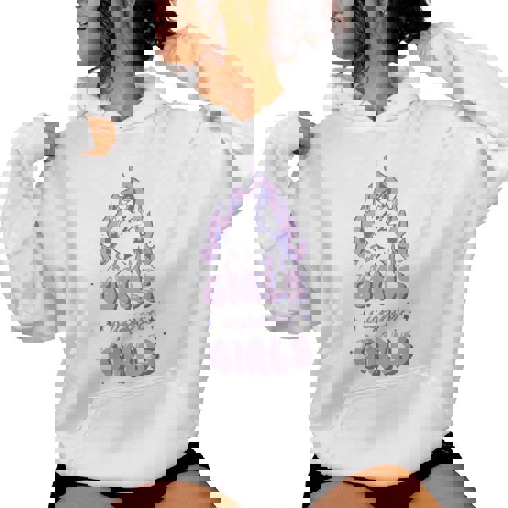 Girls Support Girls Derechos De La Feminismo Sudadera con capucha para mujer