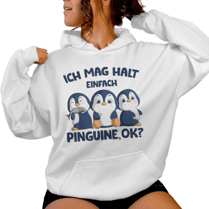 Ich Mag Halt Penguins Girls Children Women's Penguin Kapuzenpullover für Damen