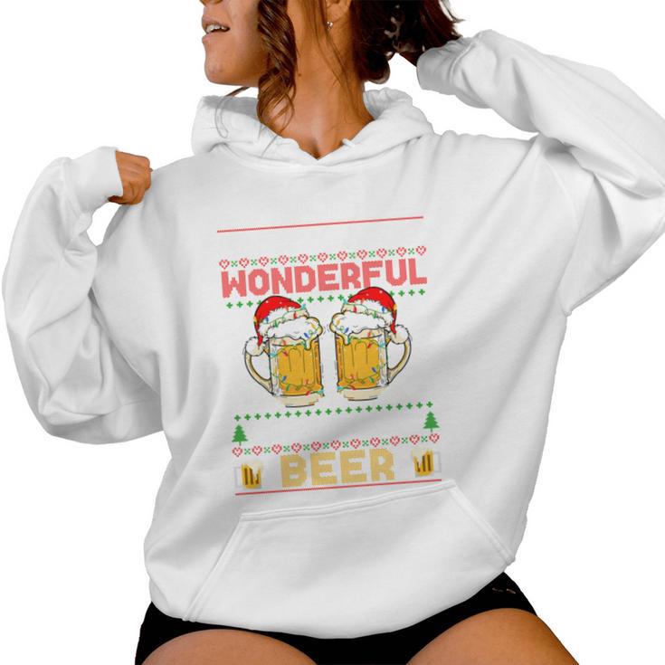 It's The Most Wonderful Time For A Beer Christmas Sweater Kapuzenpullover für Damen